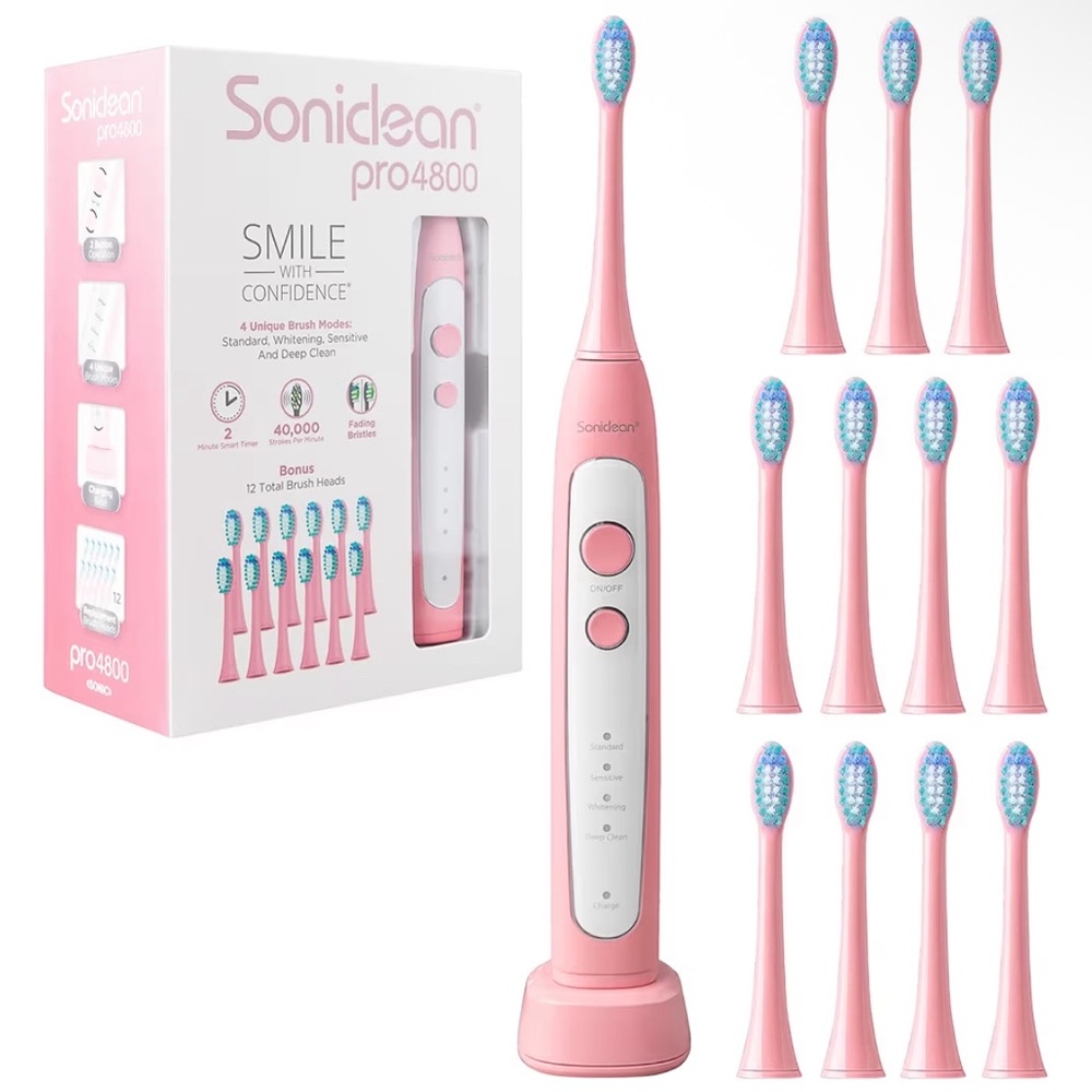 Soniclean Pro4800 Pink Electric Toothbrush – NWT